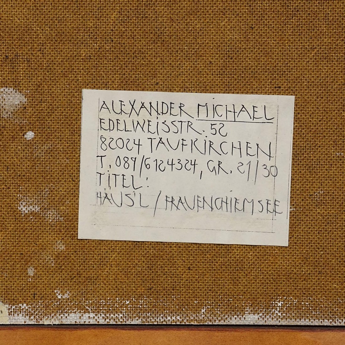 Oil Painting by Alexander Michael - Haeus'l Frauenchiemsee 1994 - 7