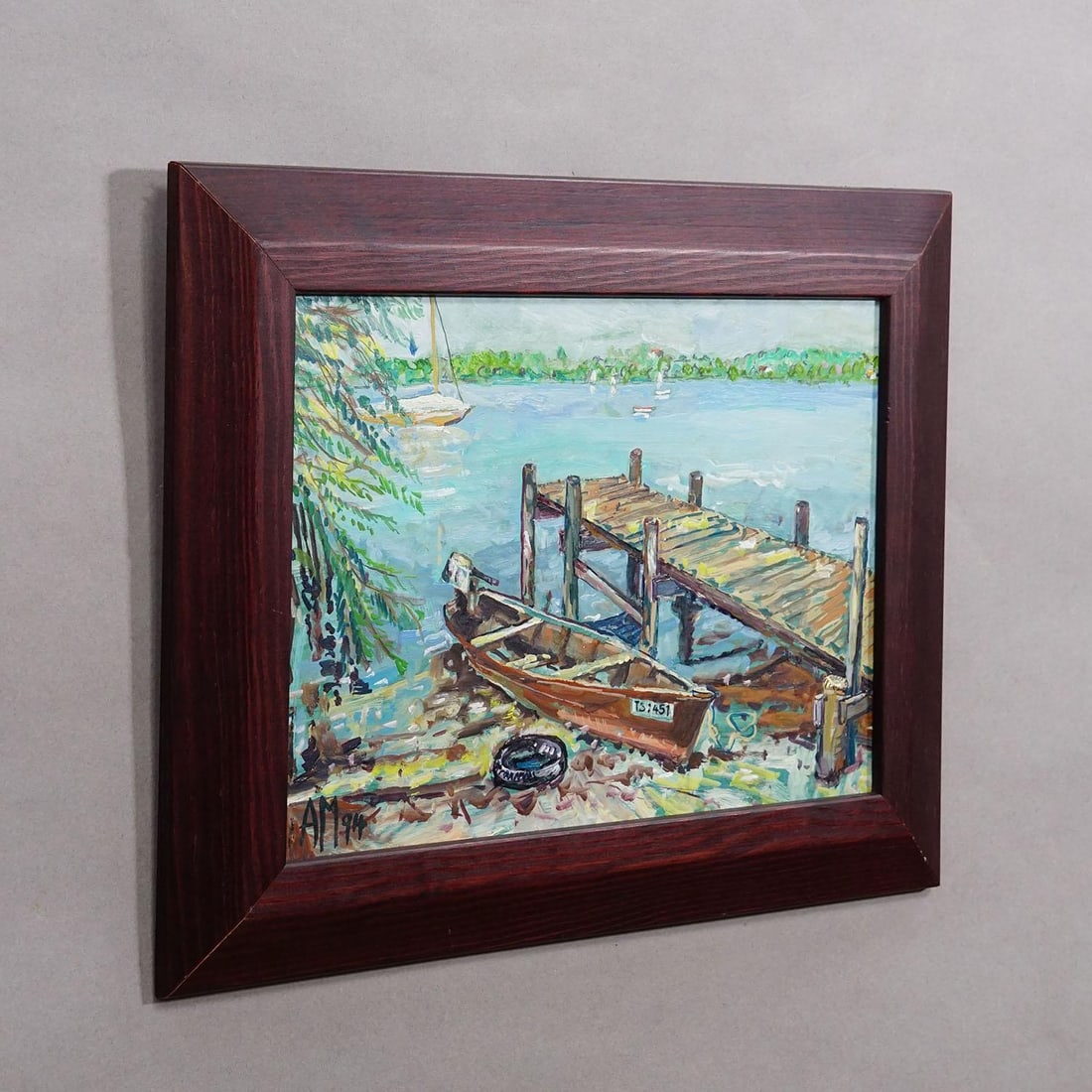 Oil Painting by Alexander Michael - Fraueninsel, Jetty, 1994 - 3