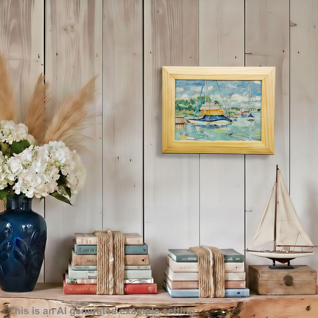 Oil Painting by Alexander Michael - Boathouse, Lake Chiemsee, 1994 - 2
