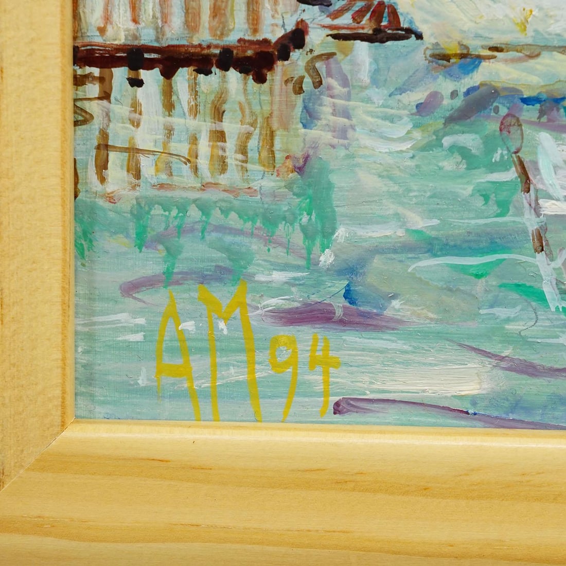 Oil Painting by Alexander Michael - Boathouse, Lake Chiemsee, 1994 - 5
