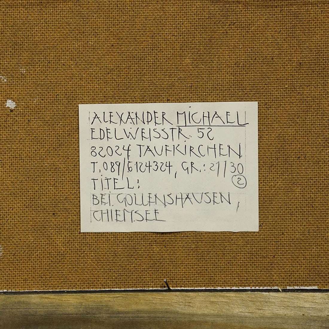 Gollenshausen, Lake Chiemsee – Oil Painting by Alexander Michael, 1994 - 6