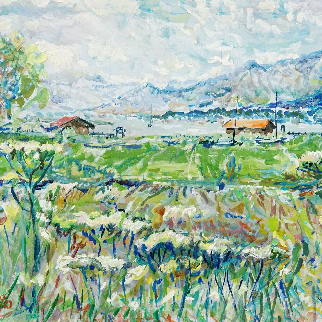 Lake Chiemsee – Oil Painting by Alexander Michael, 1990 - 5
