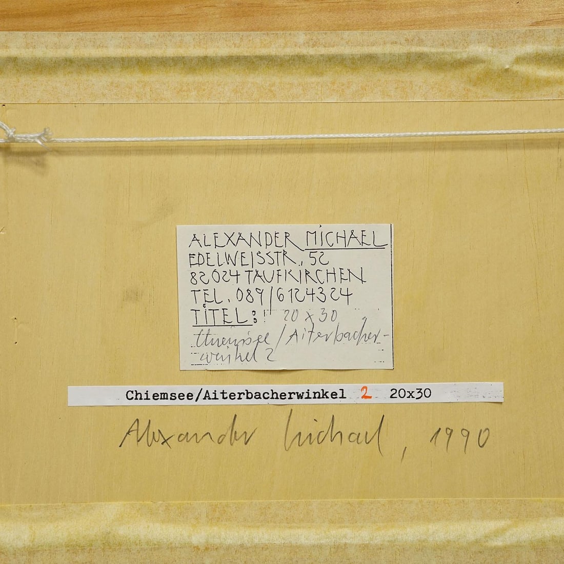Lake Chiemsee – Oil Painting by Alexander Michael, 1990 - 6