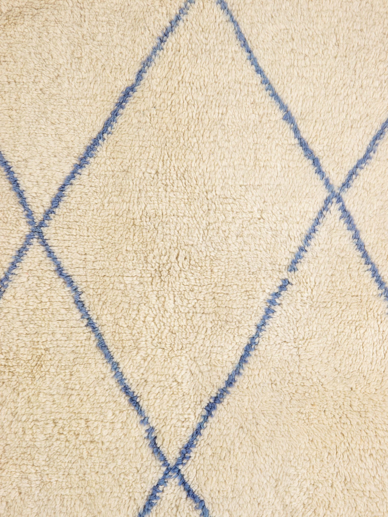 Vintage Hand-Knotted Moroccan Rug Diamond Lattice Design 5'5" X 6' - 3