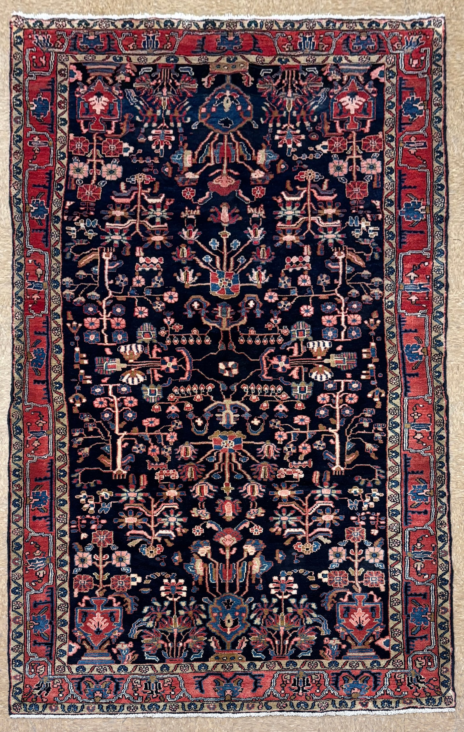 Antique Persian Nahavand Hand-Knotted Rug 5'2" X 9'11" - 2