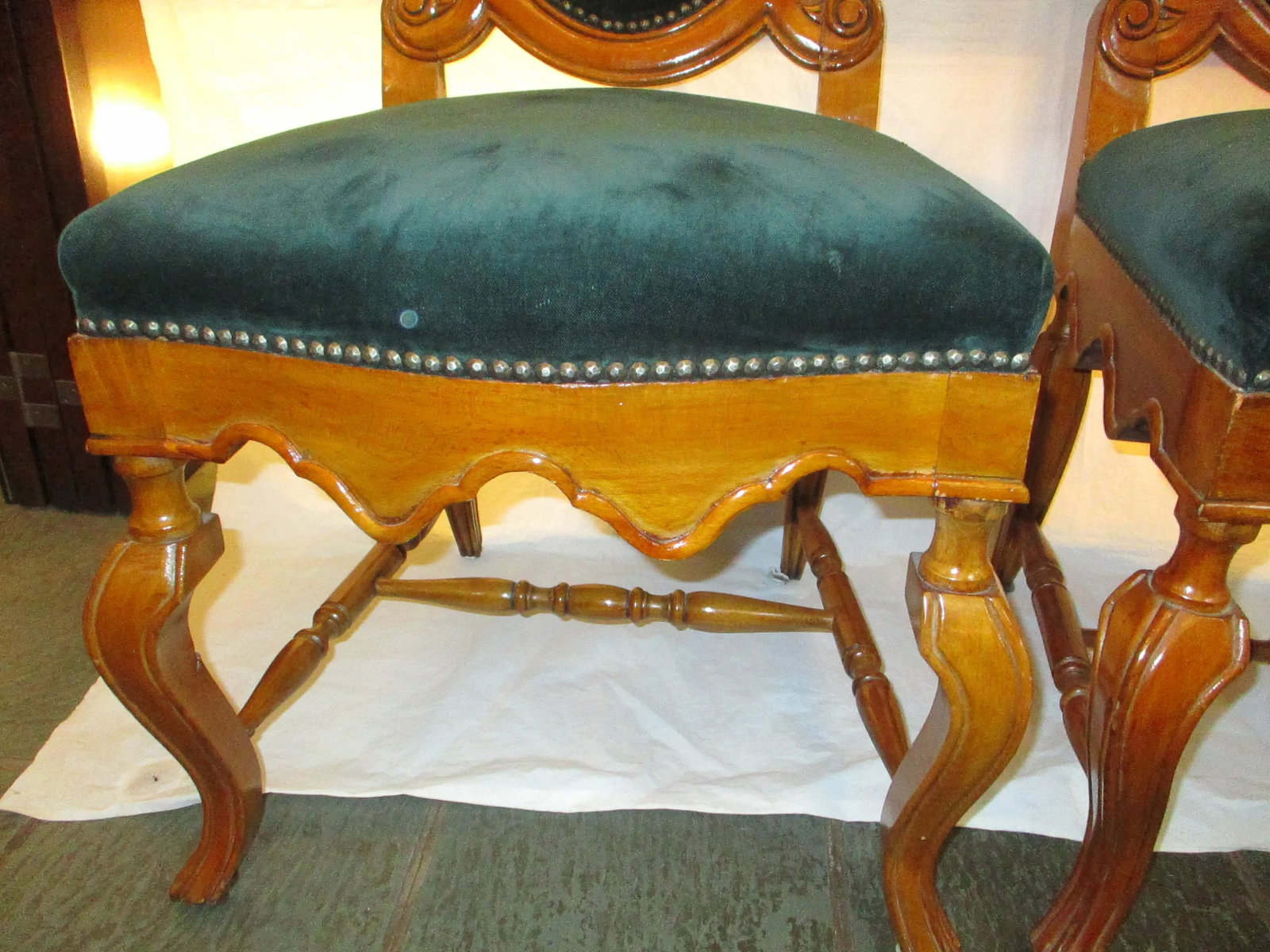 1990s Vintage Gothic Style Side Chairs - a Pair of 2 - 4
