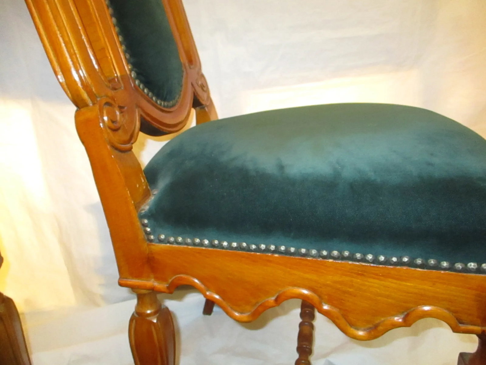 1990s Vintage Gothic Style Side Chairs - a Pair of 2 - 9