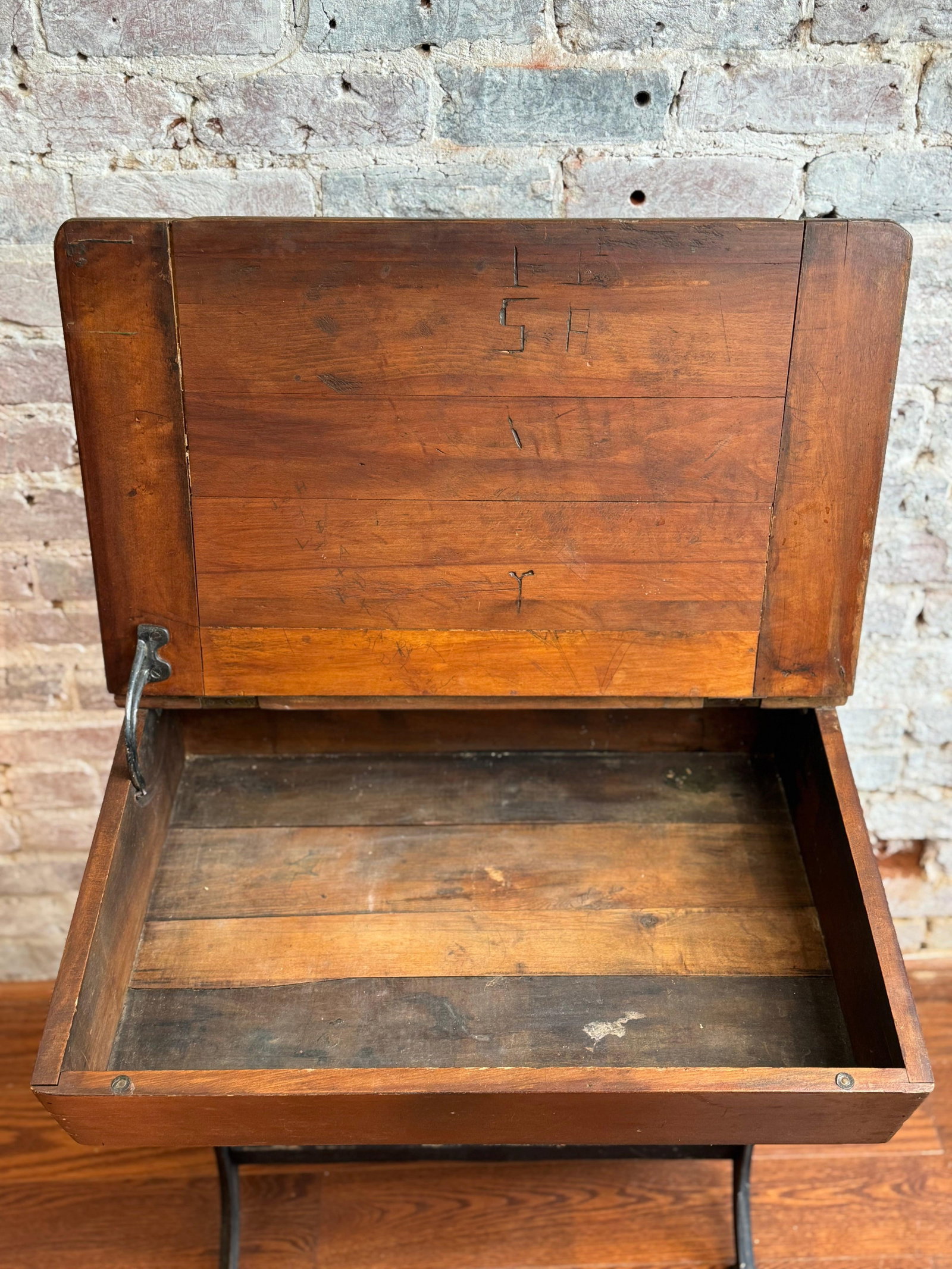 Antique School Desk - 4