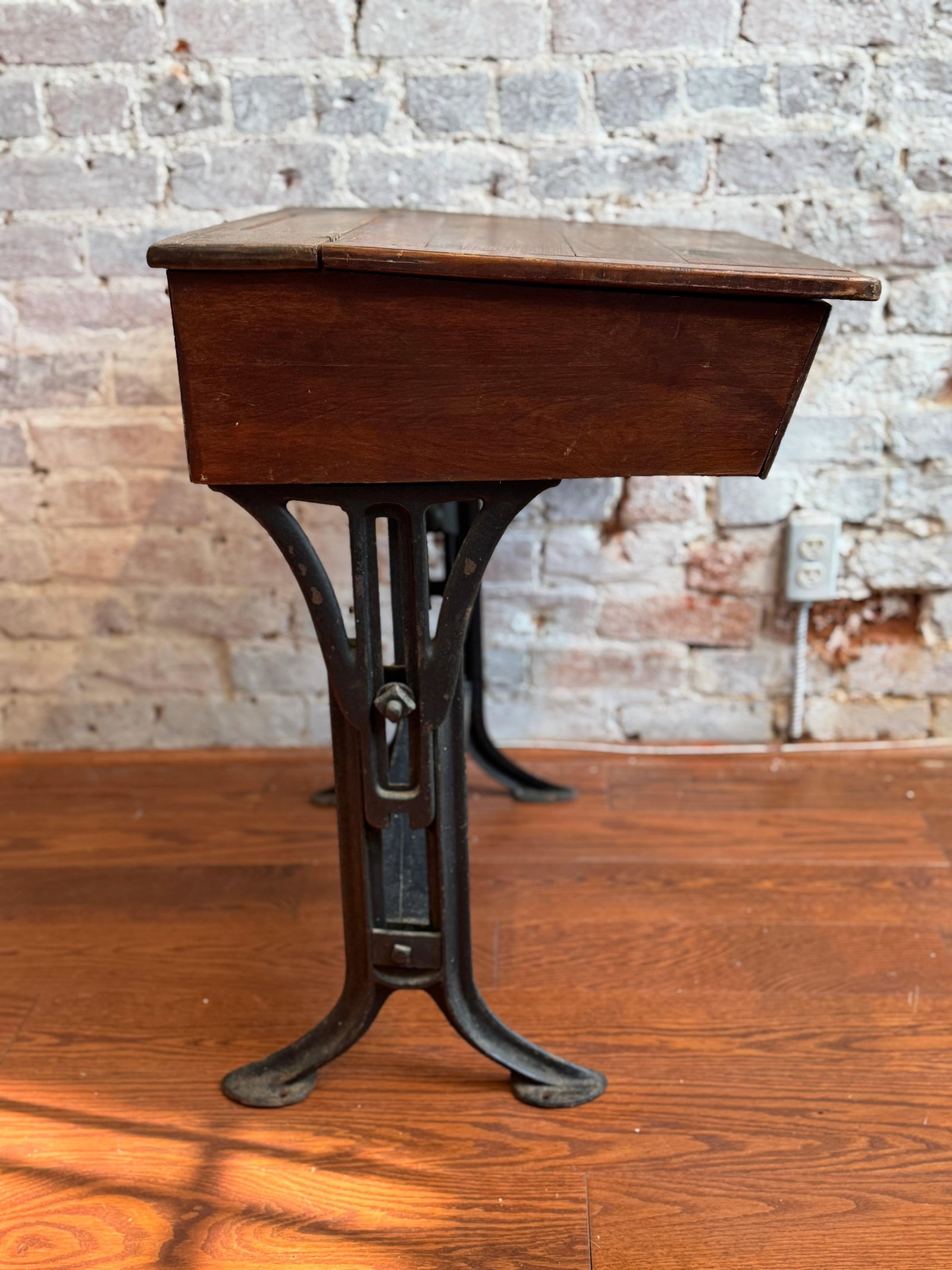 Antique School Desk - 8