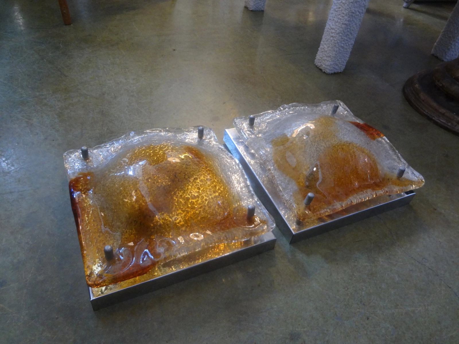 Pair of Italian Murano Glass Sconces by Mazzega - 4