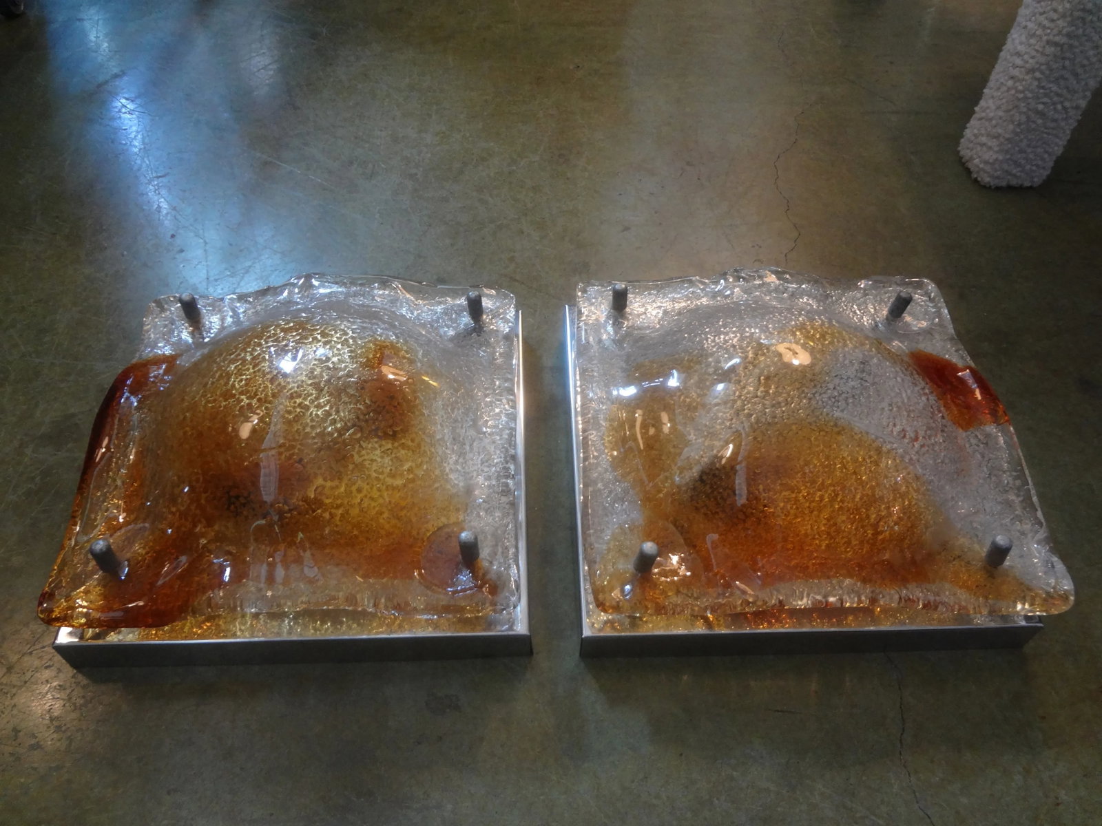 Pair of Italian Murano Glass Sconces by Mazzega - 5