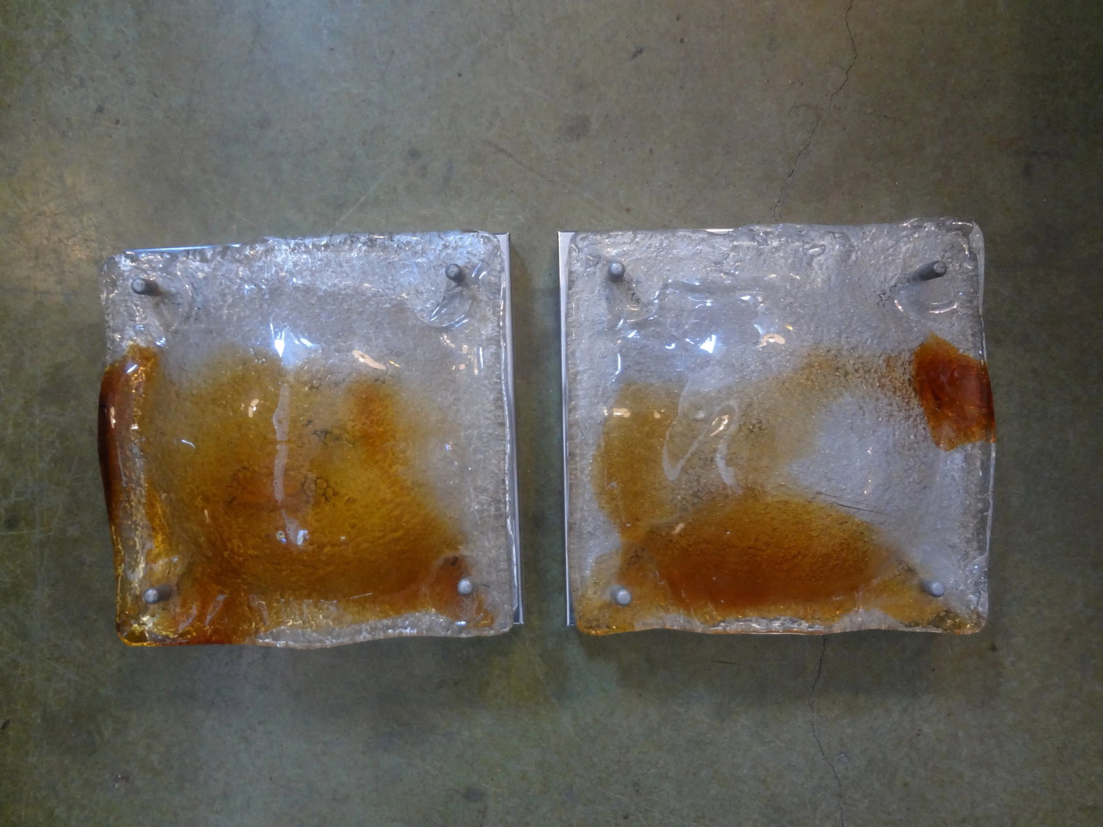 Pair of Italian Murano Glass Sconces by Mazzega - 9