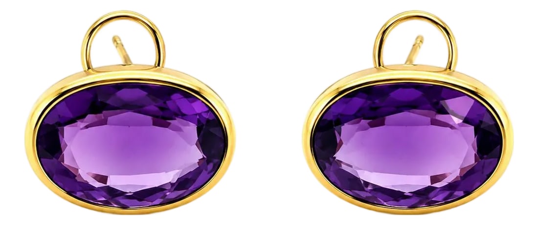 14k Amethyst Earrings, A Pair (1 of 3)