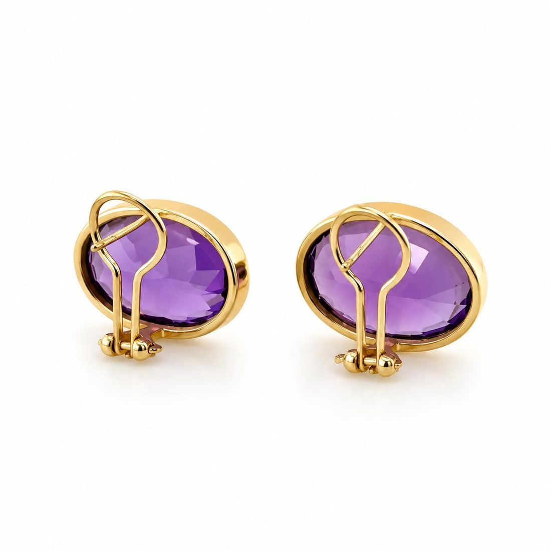 14k Amethyst Earrings, A Pair - 3