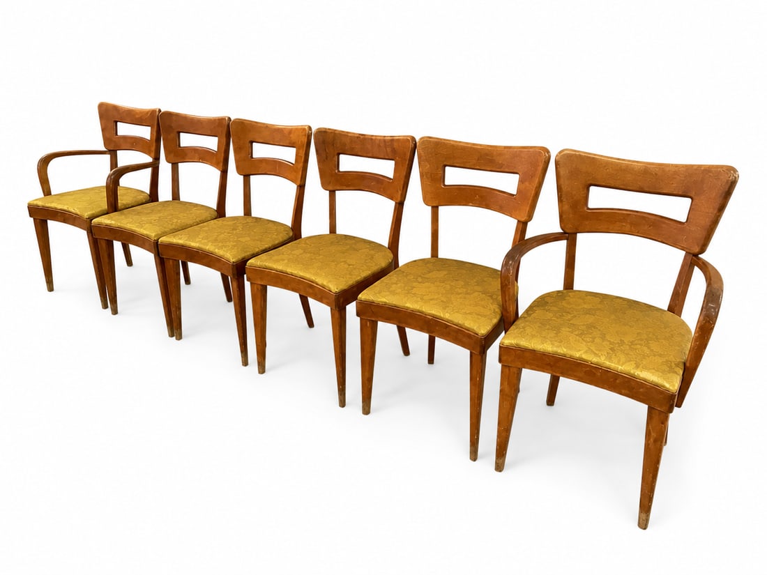 1950s Heywood Wakefield 13 Piece Dining Set- Original Finish- Dog Biscuit - 7