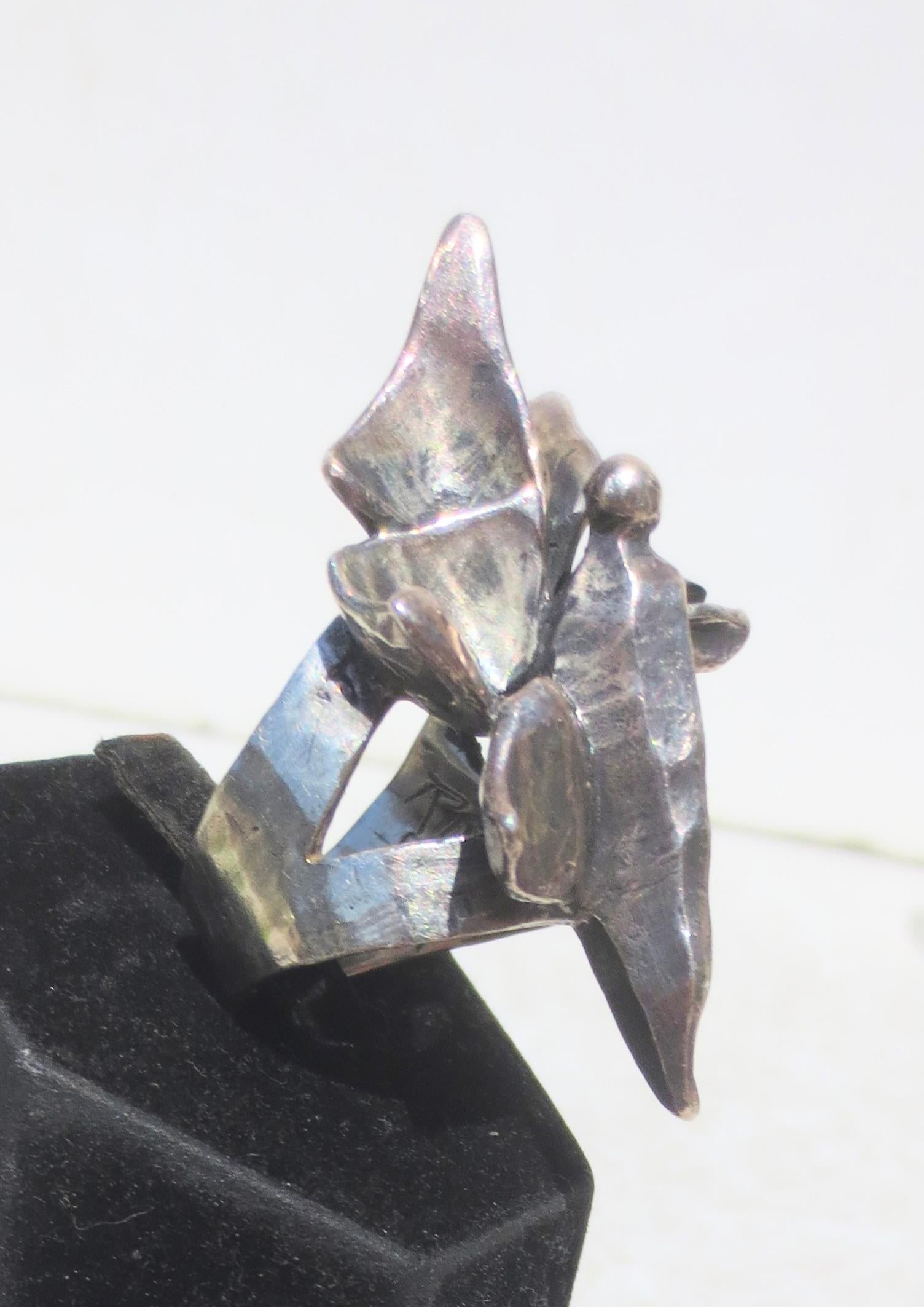 Modern Brutalist Ring by Rima Sterling - 3