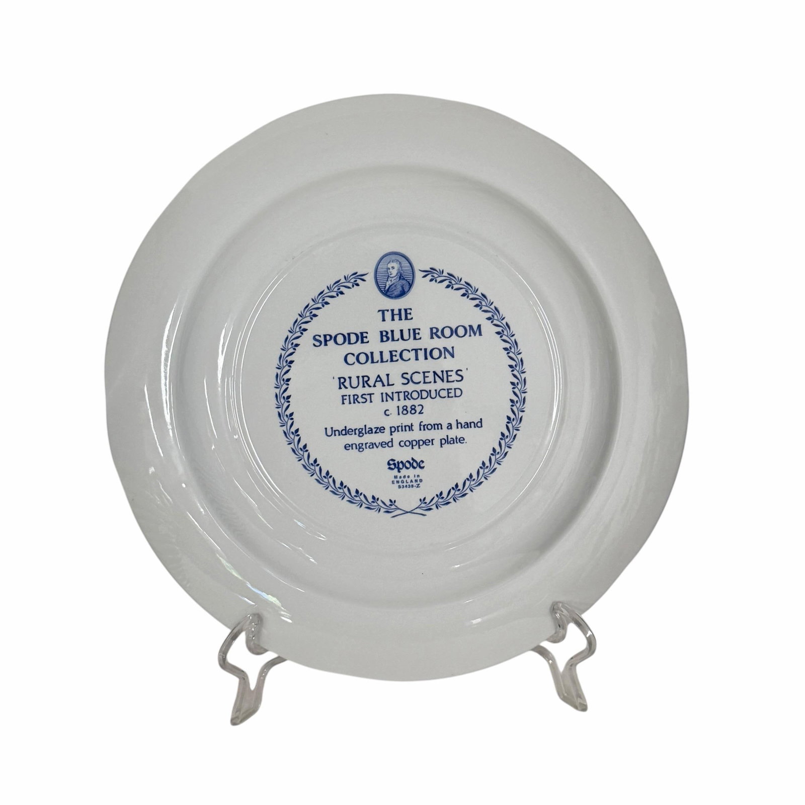 Vintage Spode Blue Room Collection "Rural Scenes" Plate, Made in England - Set of 14 - 2