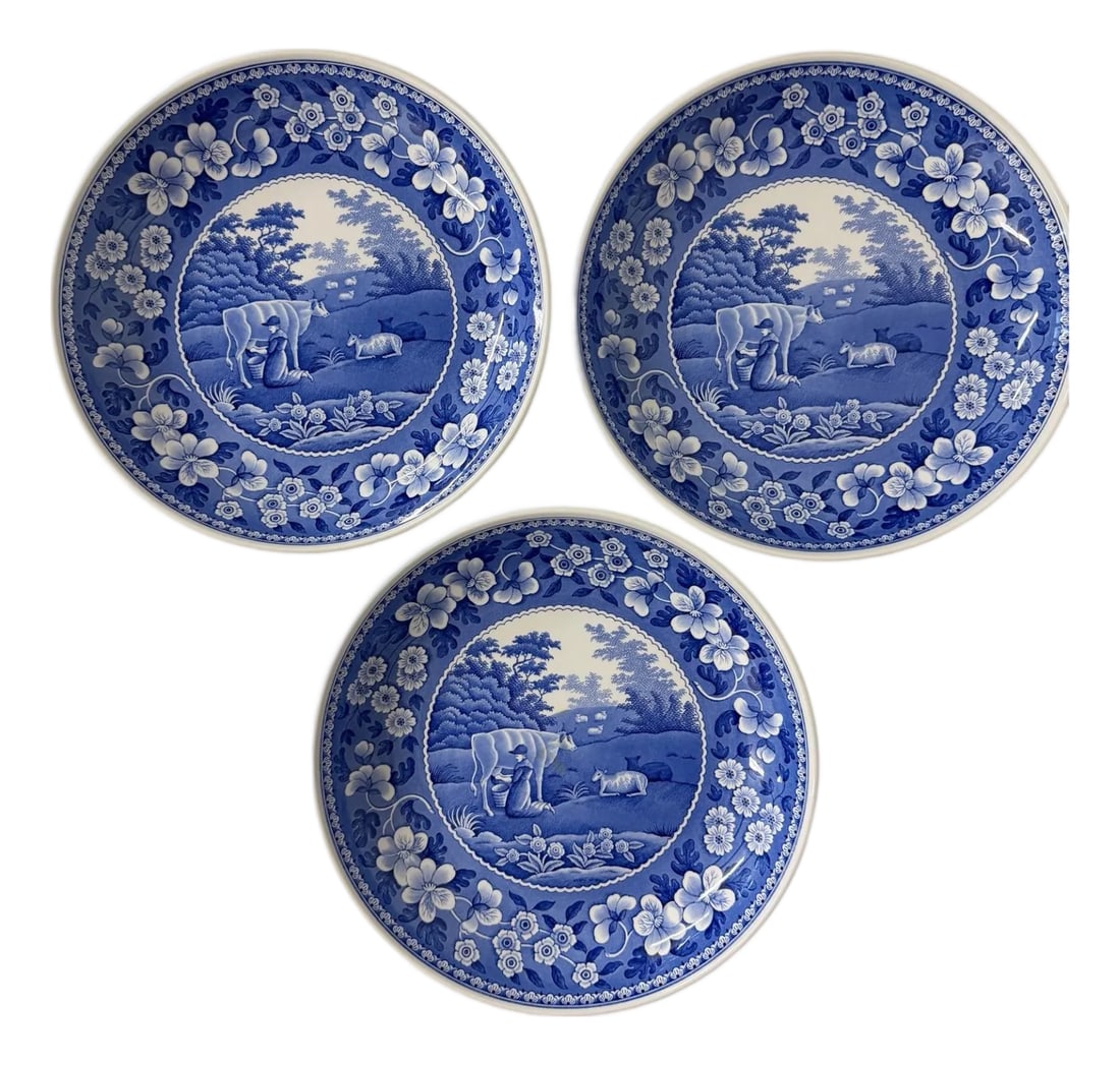 Late 20th Century Spode the Blue Room Collection Traditions Series "Milkmaid" , (1 of 7)