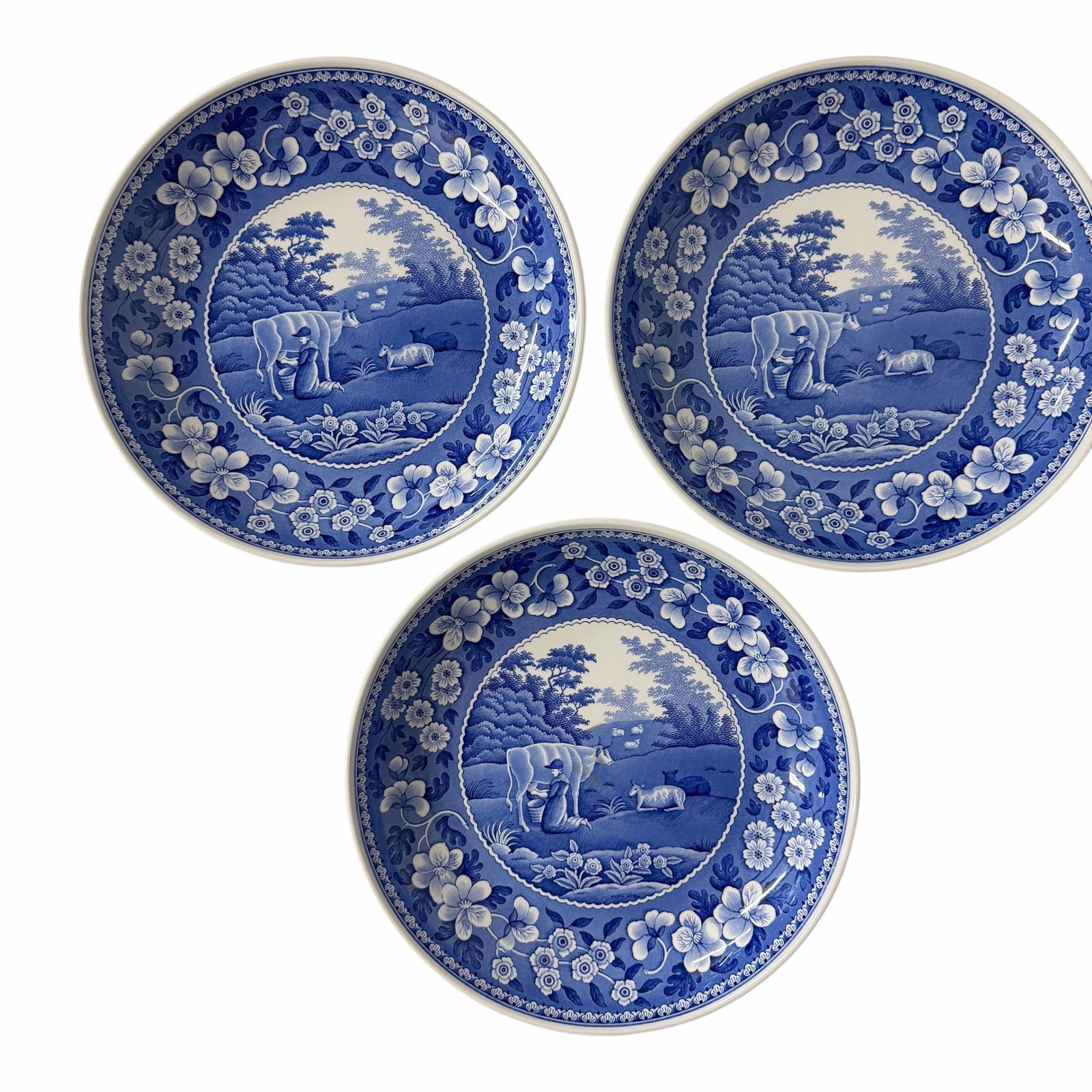 Late 20th Century Spode the Blue Room Collection Traditions Series "Milkmaid" , - 2