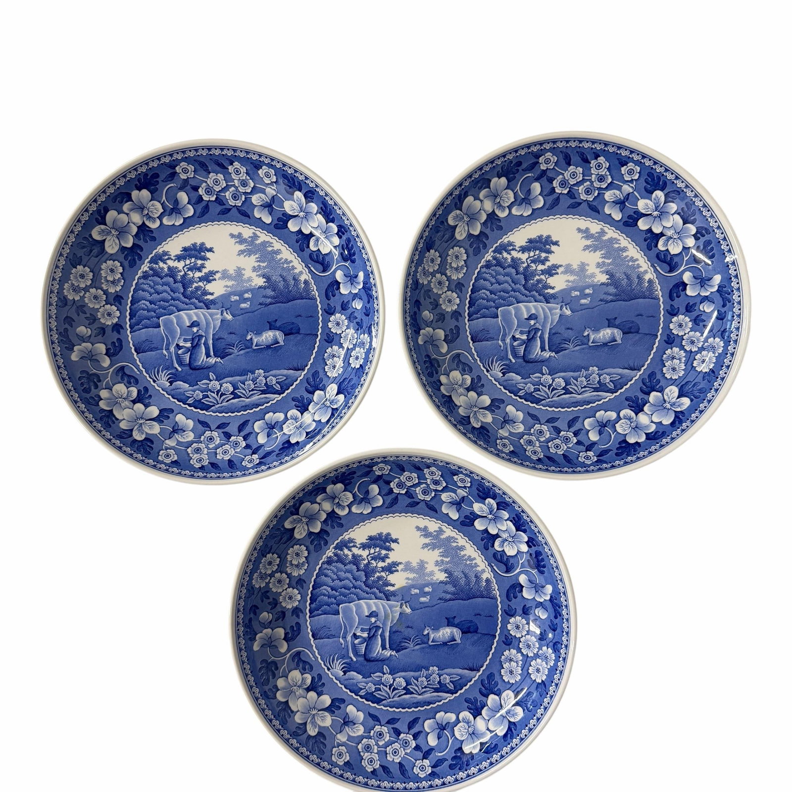Late 20th Century Spode the Blue Room Collection Traditions Series "Milkmaid" , - 3
