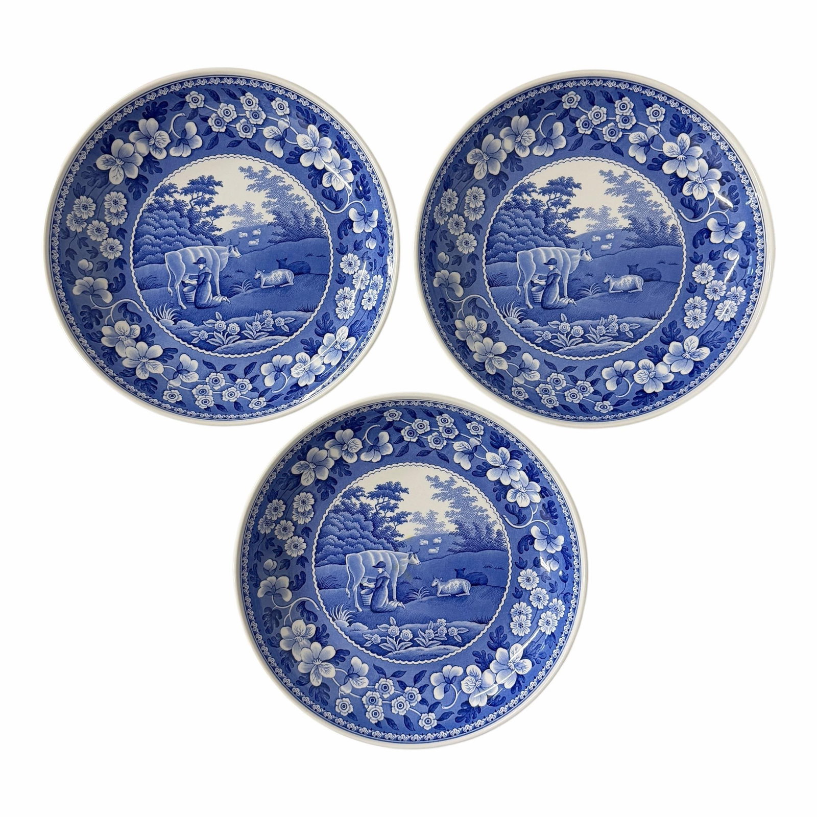 Late 20th Century Spode the Blue Room Collection Traditions Series "Milkmaid" , - 4