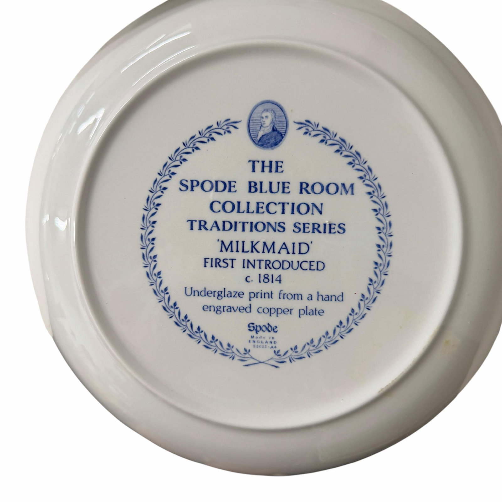 Late 20th Century Spode the Blue Room Collection Traditions Series "Milkmaid" , - 6