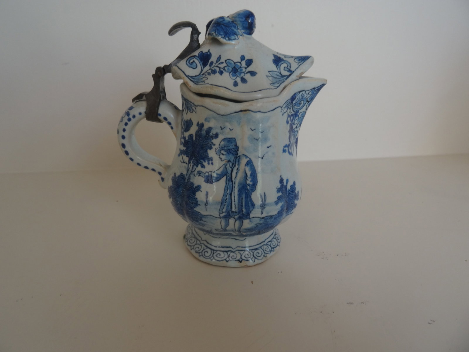 Rare 18th Century Delft Pitcher by Hugo Brouwer - 2