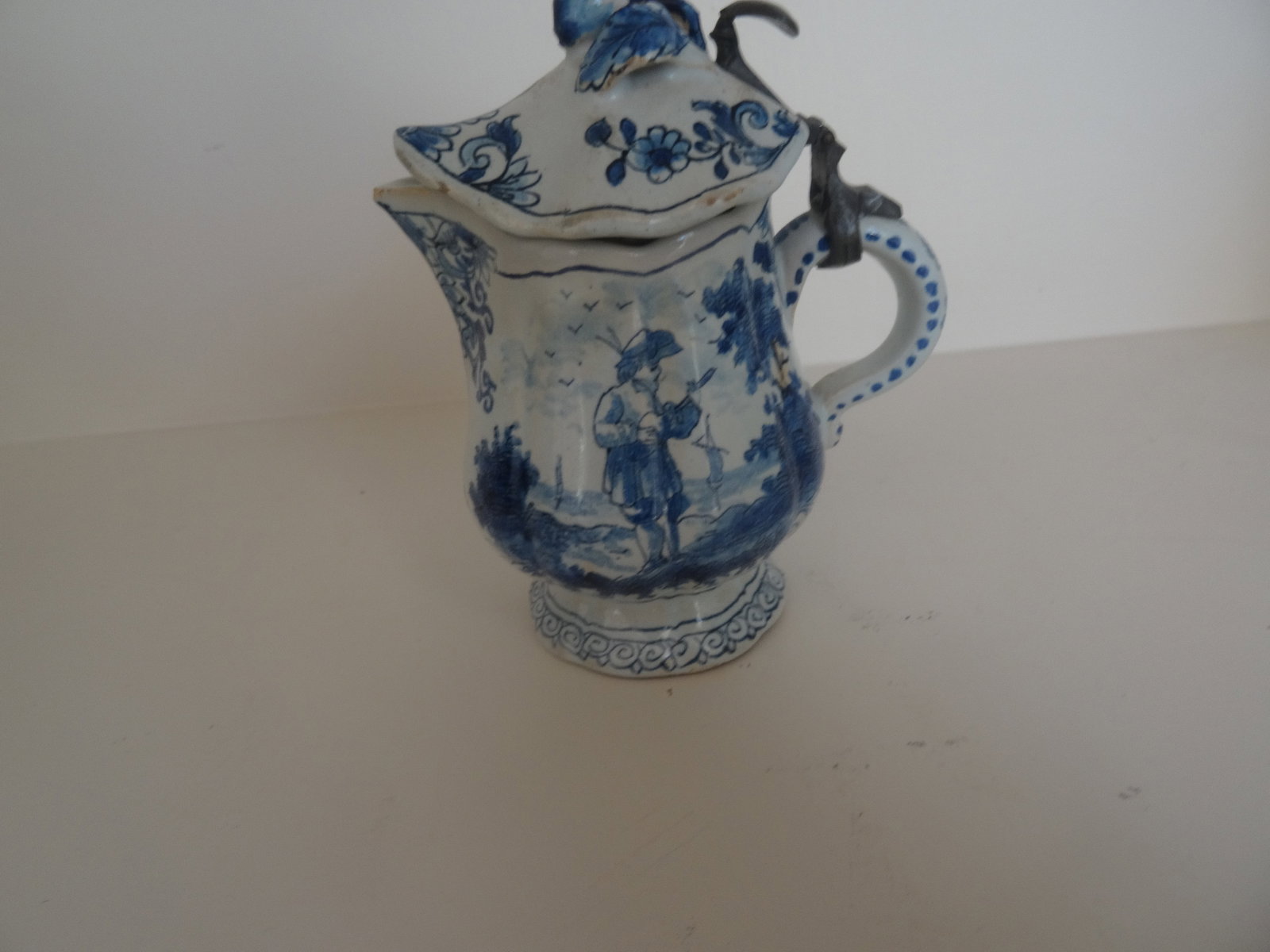 Rare 18th Century Delft Pitcher by Hugo Brouwer - 4