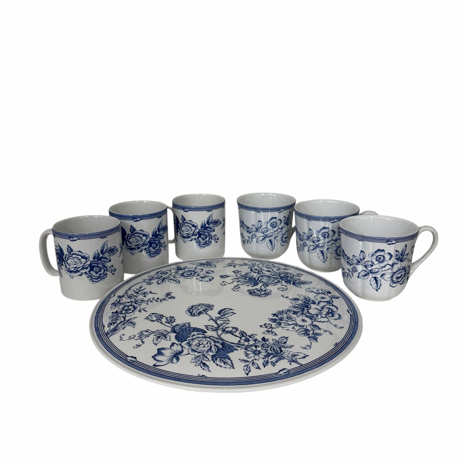 Vintage 1990s Discontinued Laura Ashley - Spode Collaboration "Clifton" Cake Plate and Coffee Mu - 2
