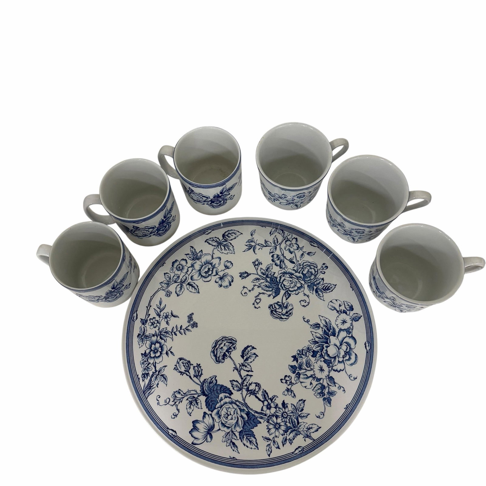 Vintage 1990s Discontinued Laura Ashley - Spode Collaboration "Clifton" Cake Plate and Coffee Mu - 3