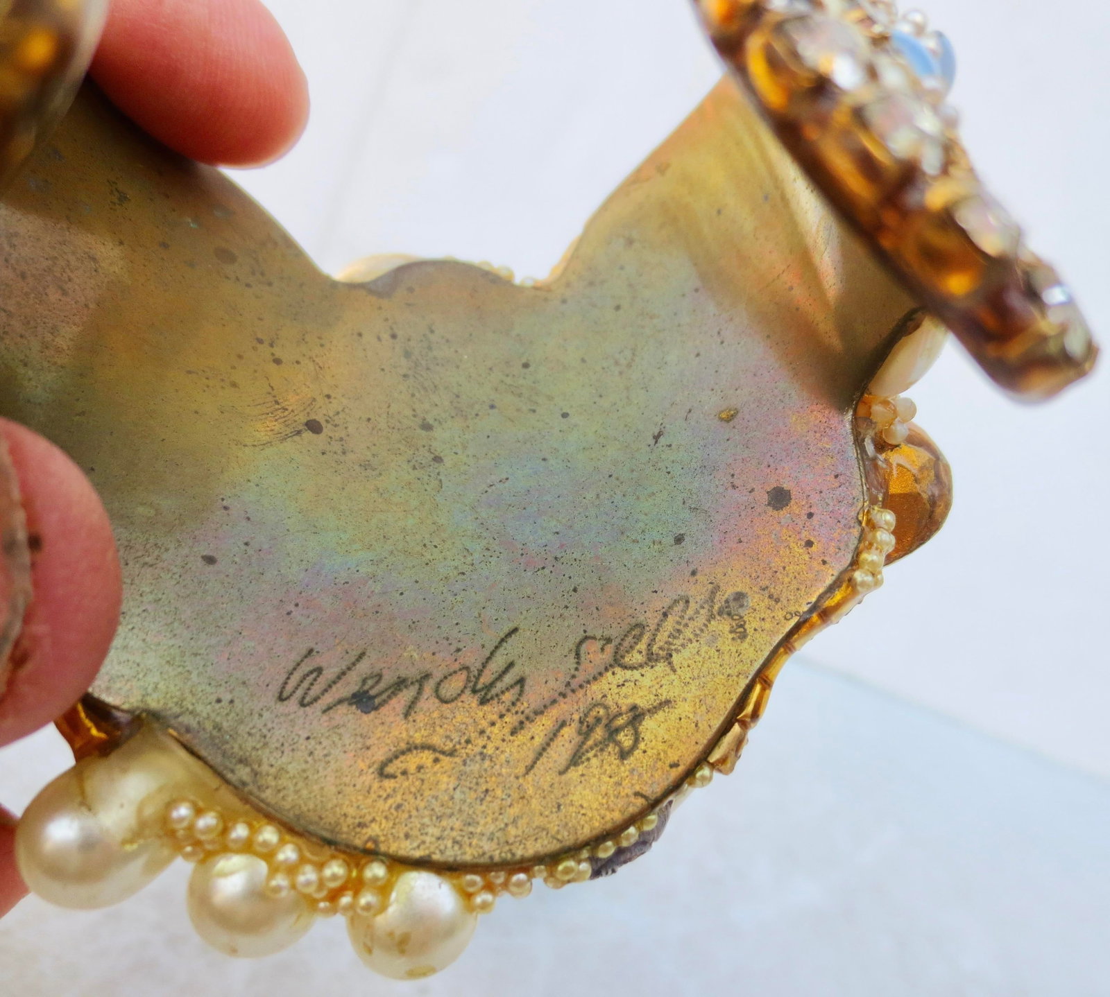 Cuff Bracelet by Wendy Gell 1985 Signed - 10
