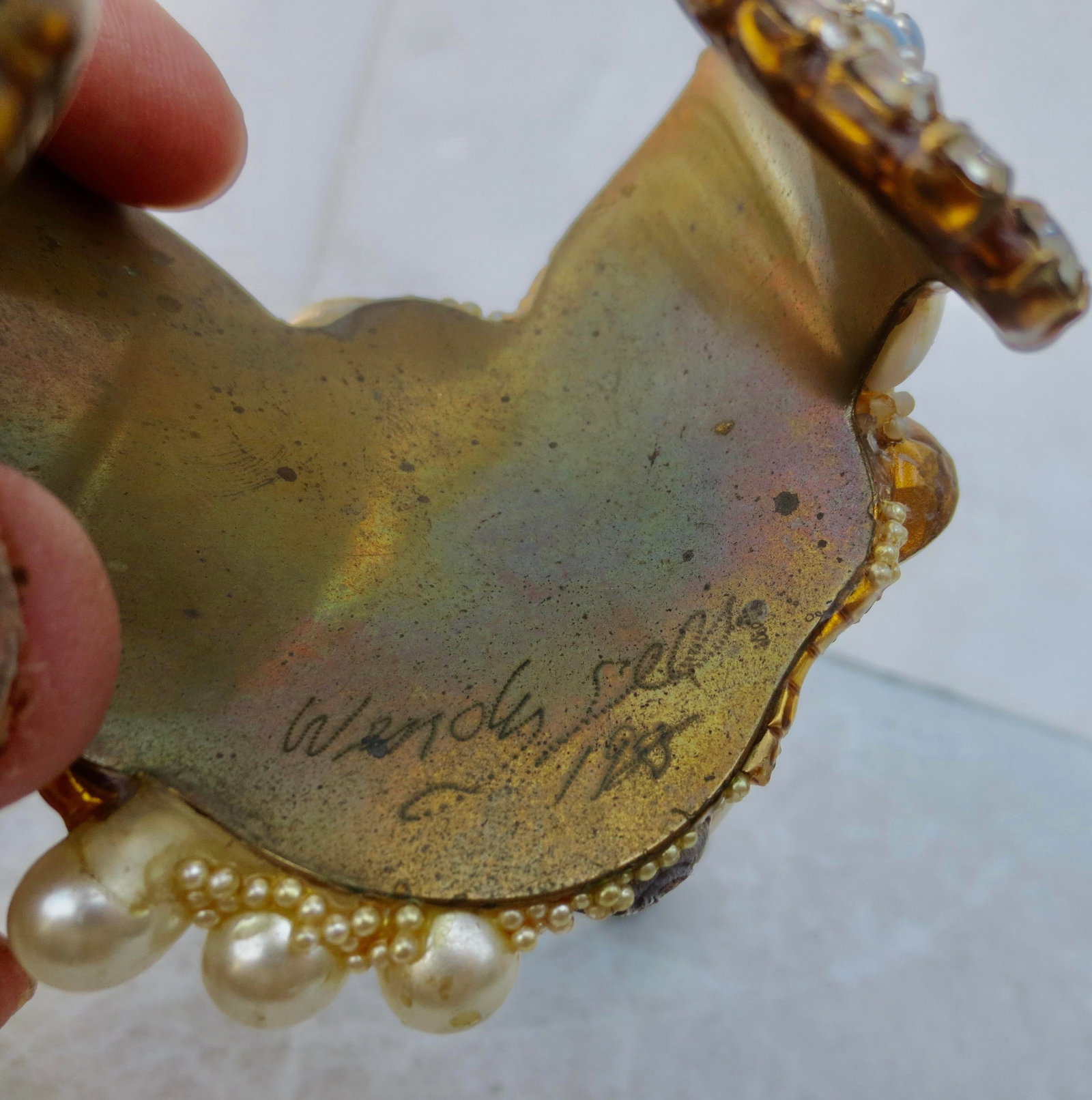 Cuff Bracelet by Wendy Gell 1985 Signed - 11