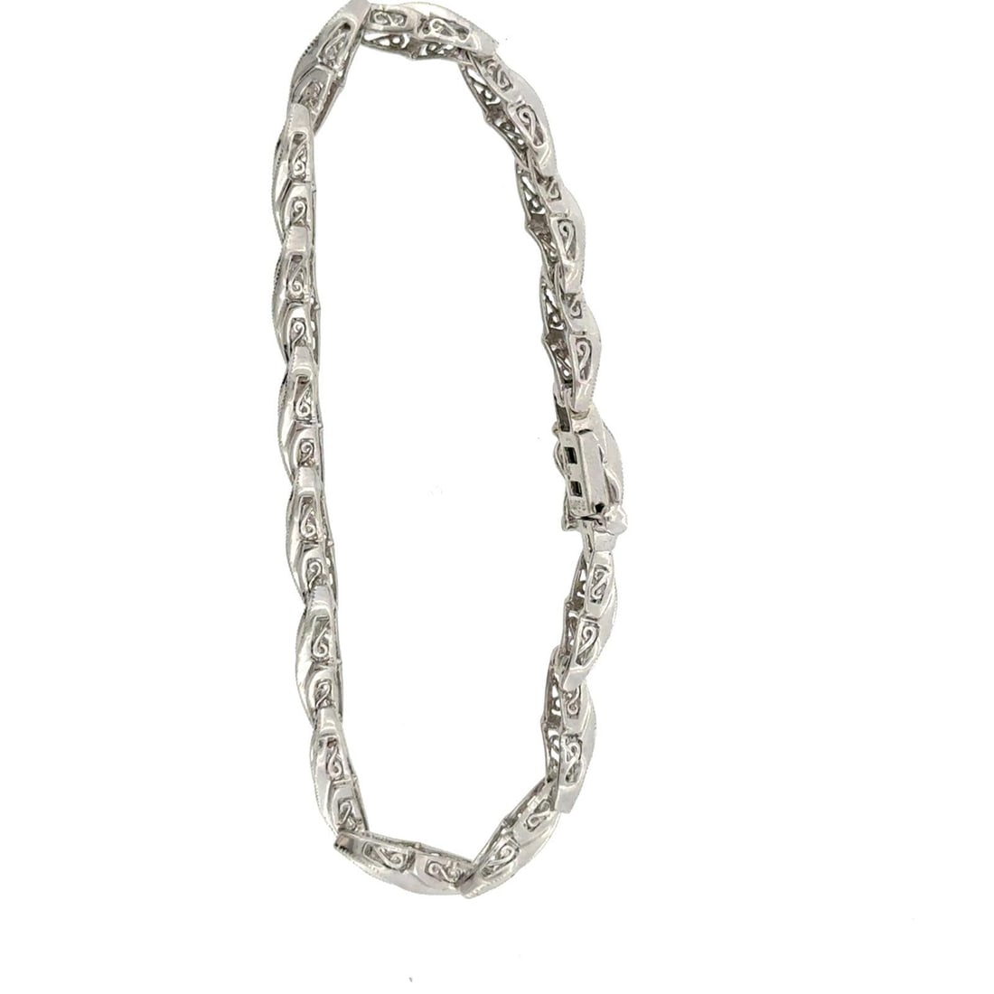 Silver 925 Diamond Baguette Tennis Bracelet - 3