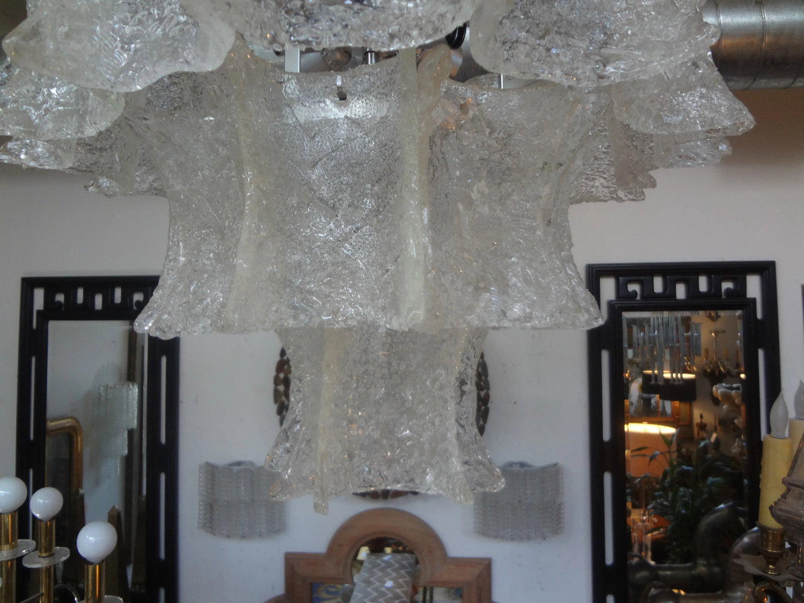 Mid-Century Modern Venini Attributed Murano Glass Chandelier - 4