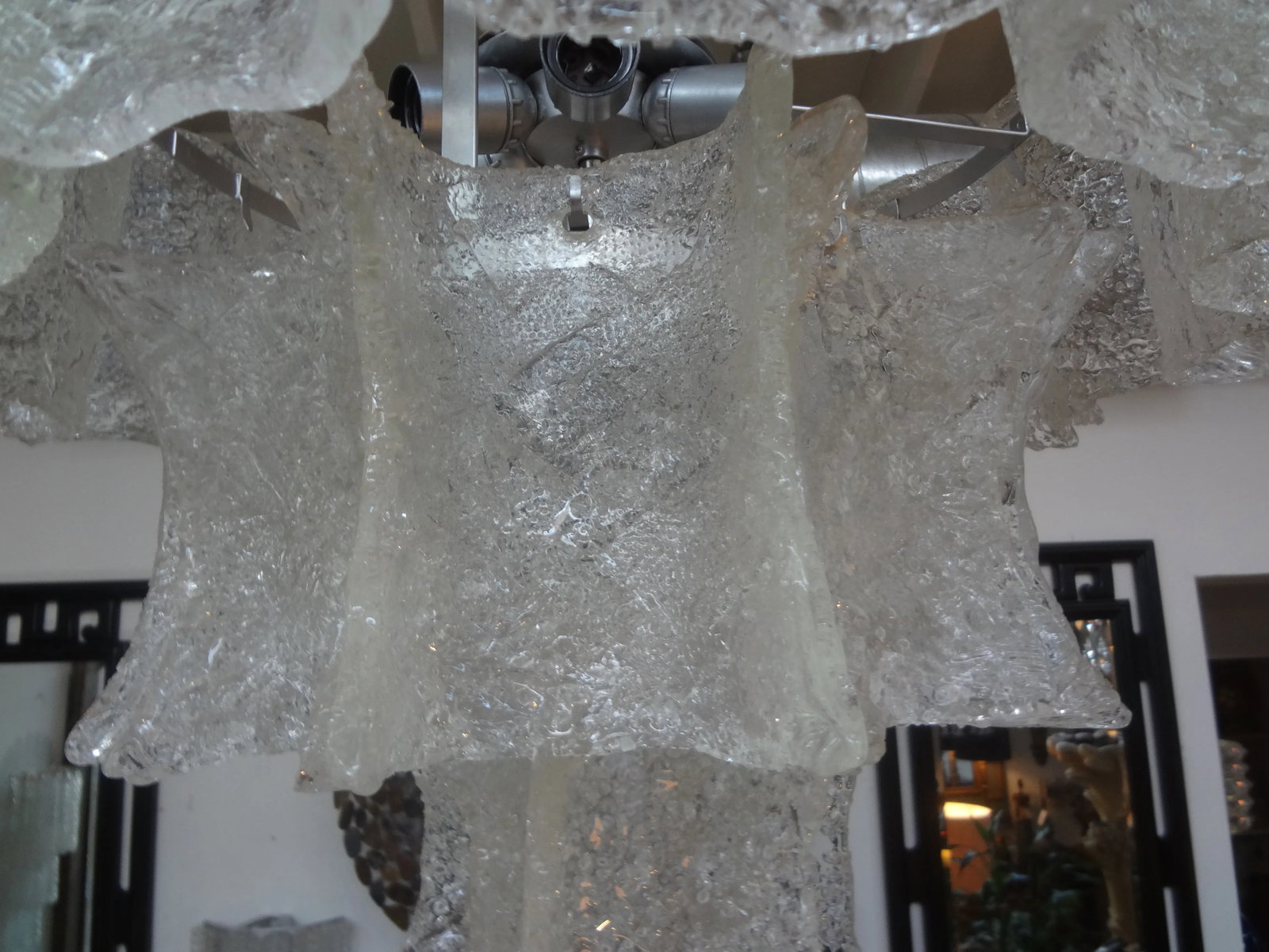 Mid-Century Modern Venini Attributed Murano Glass Chandelier - 7