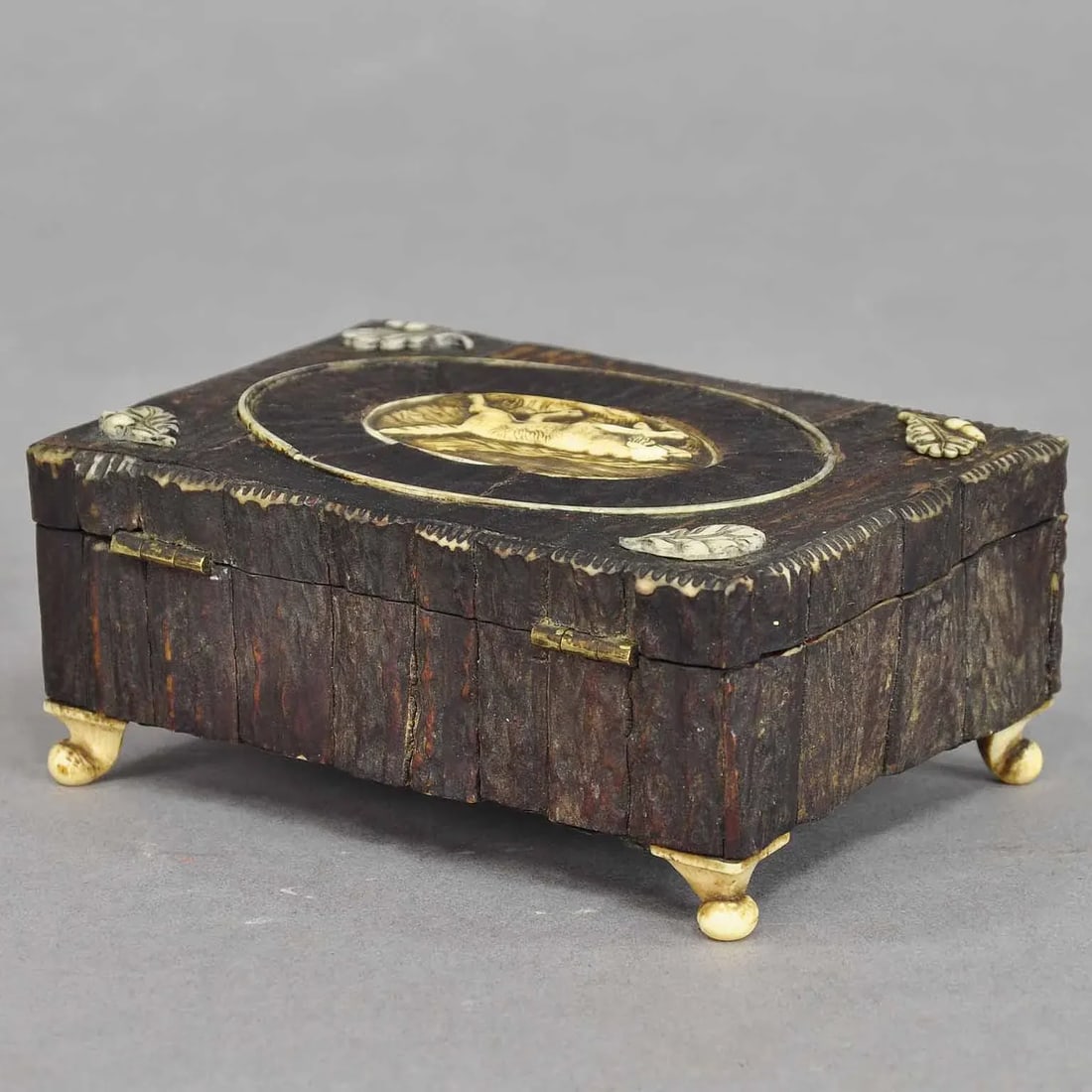 1860s Victorian Miniature Black Forest Antler Casket - 2