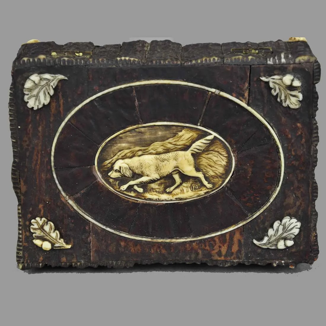 1860s Victorian Miniature Black Forest Antler Casket - 3