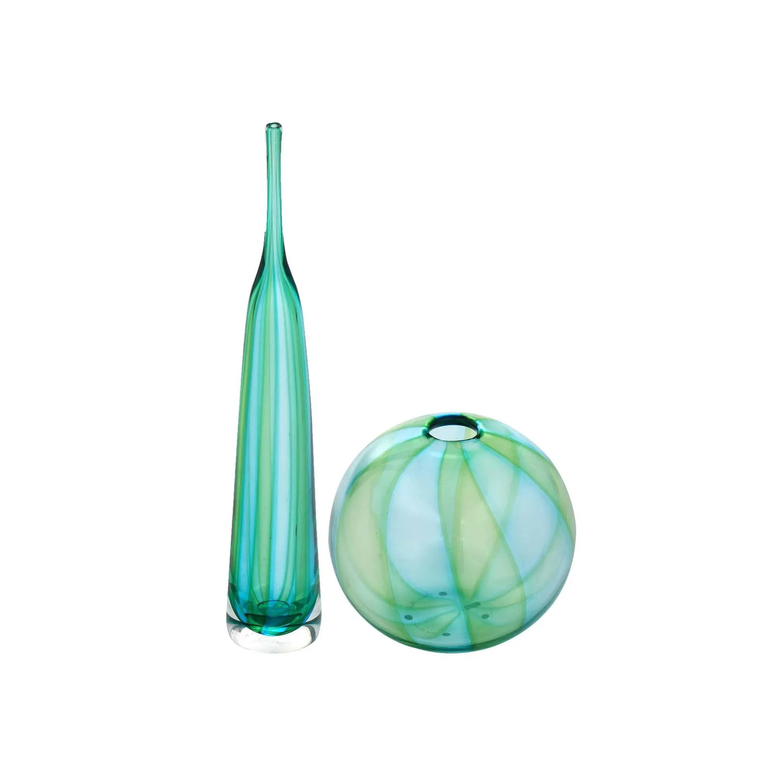 Hand-Blown Murano Glass Pair - 8