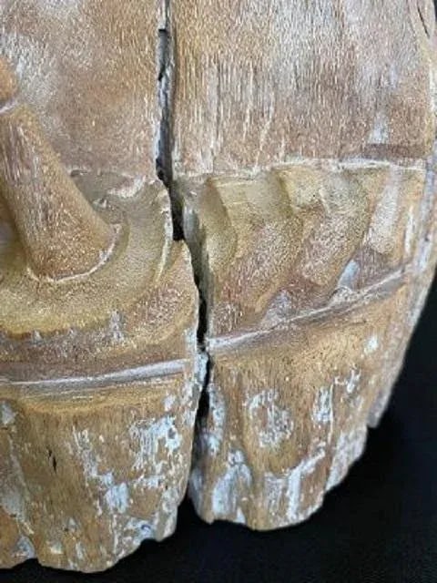 1970s Burmese Wood Figure of Man and Horse - 9