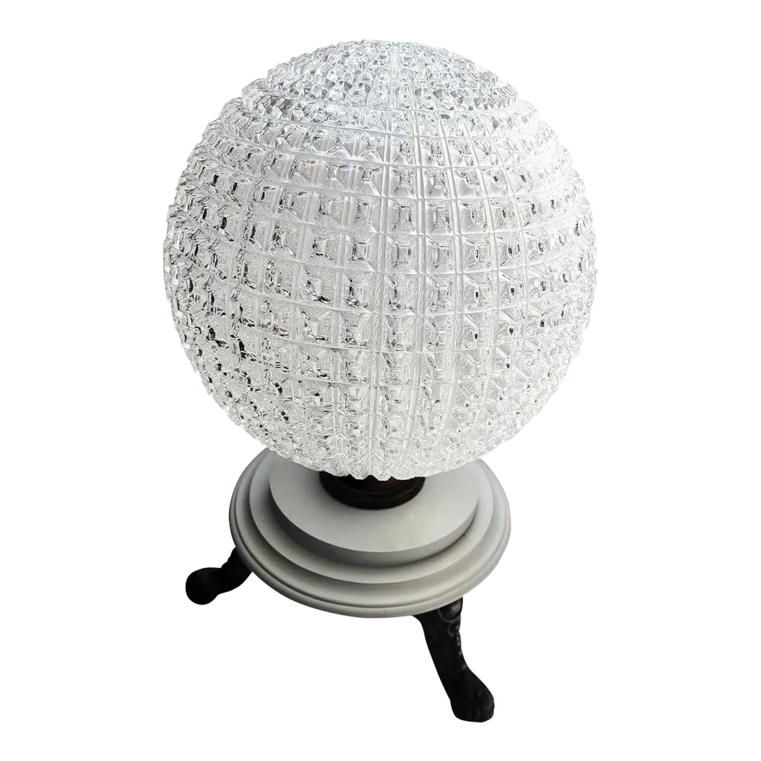 1950s Large Holophane Glass Globe Table Lamp (1 of 13)