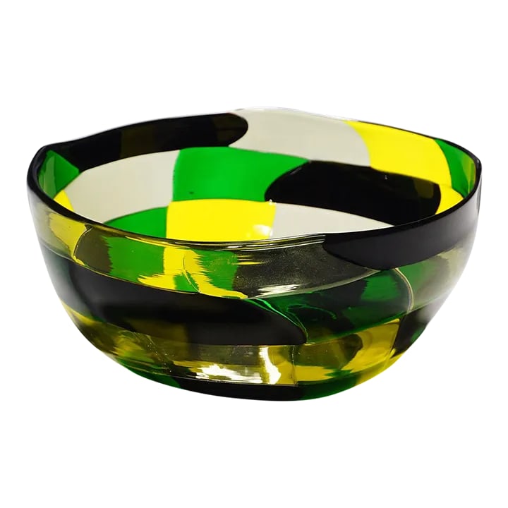 Fulvio Bianconi Bowl Pezzato Americano, Venini, Murano 1950s (1 of 13)