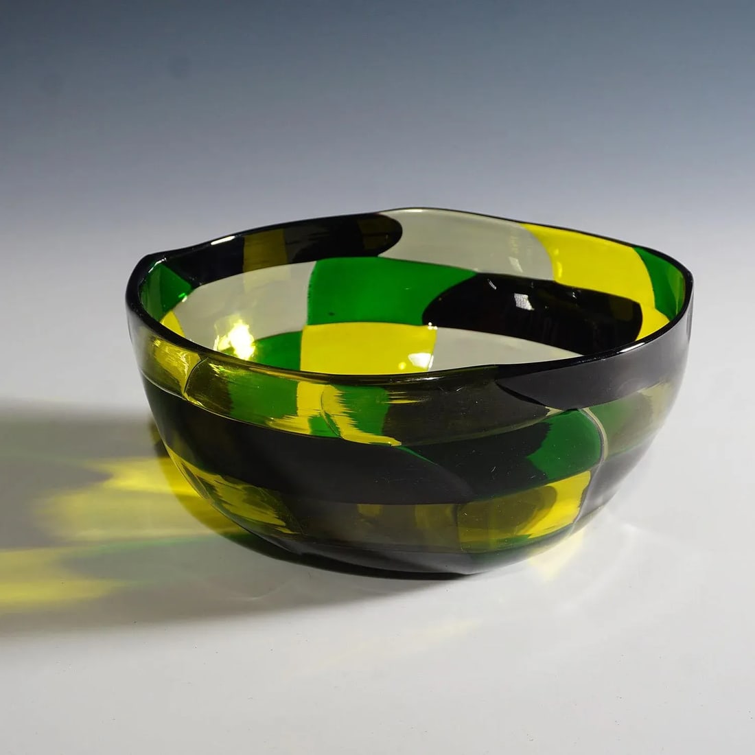 Fulvio Bianconi Bowl Pezzato Americano, Venini, Murano 1950s - 5