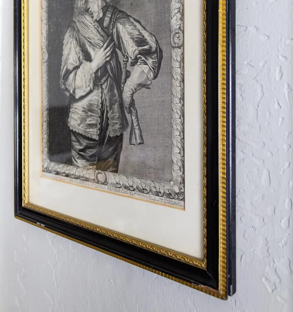 17th Century Pierre Lombart Framed Countesses Portrait Engravings Set of 4 - 12