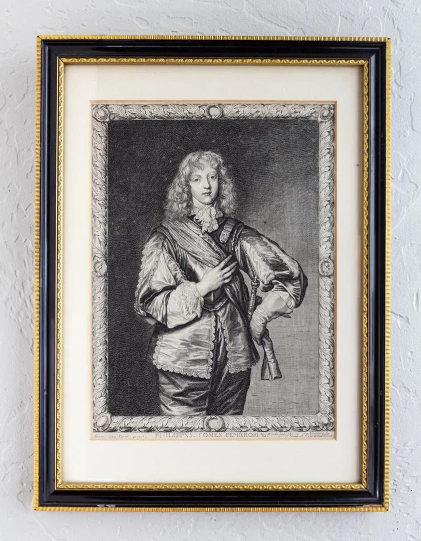 17th Century Pierre Lombart Framed Countesses Portrait Engravings Set of 4 - 3