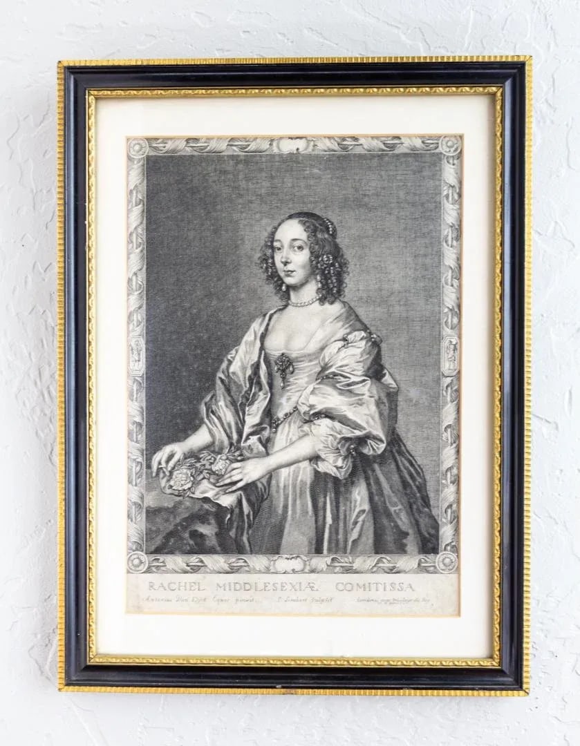 17th Century Pierre Lombart Framed Countesses Portrait Engravings Set of 4 - 4