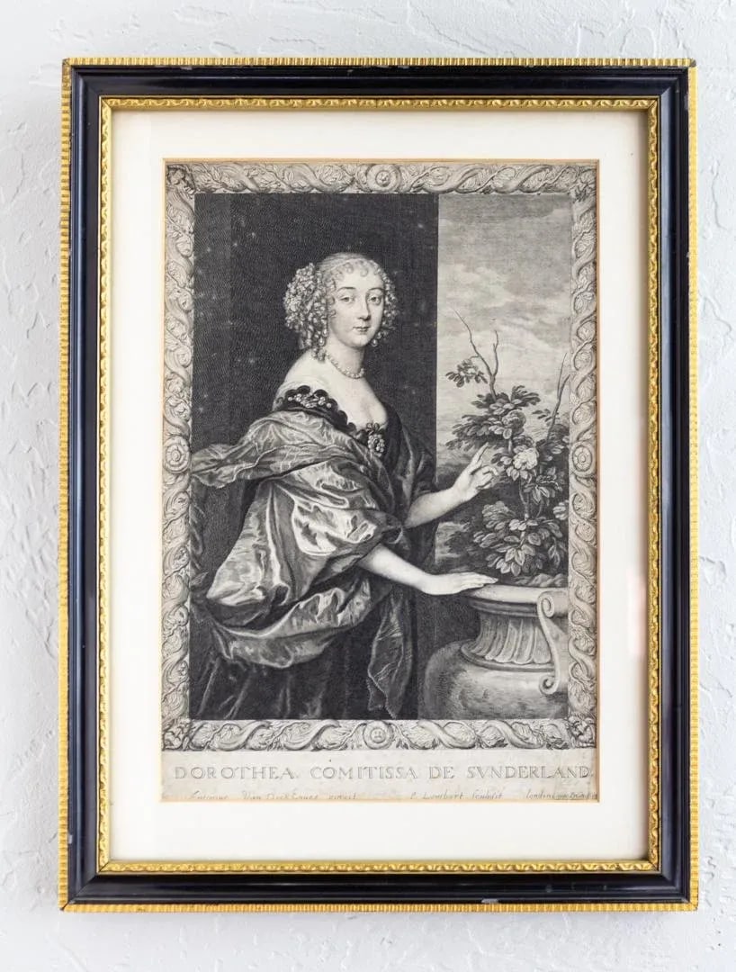 17th Century Pierre Lombart Framed Countesses Portrait Engravings Set of 4 - 6