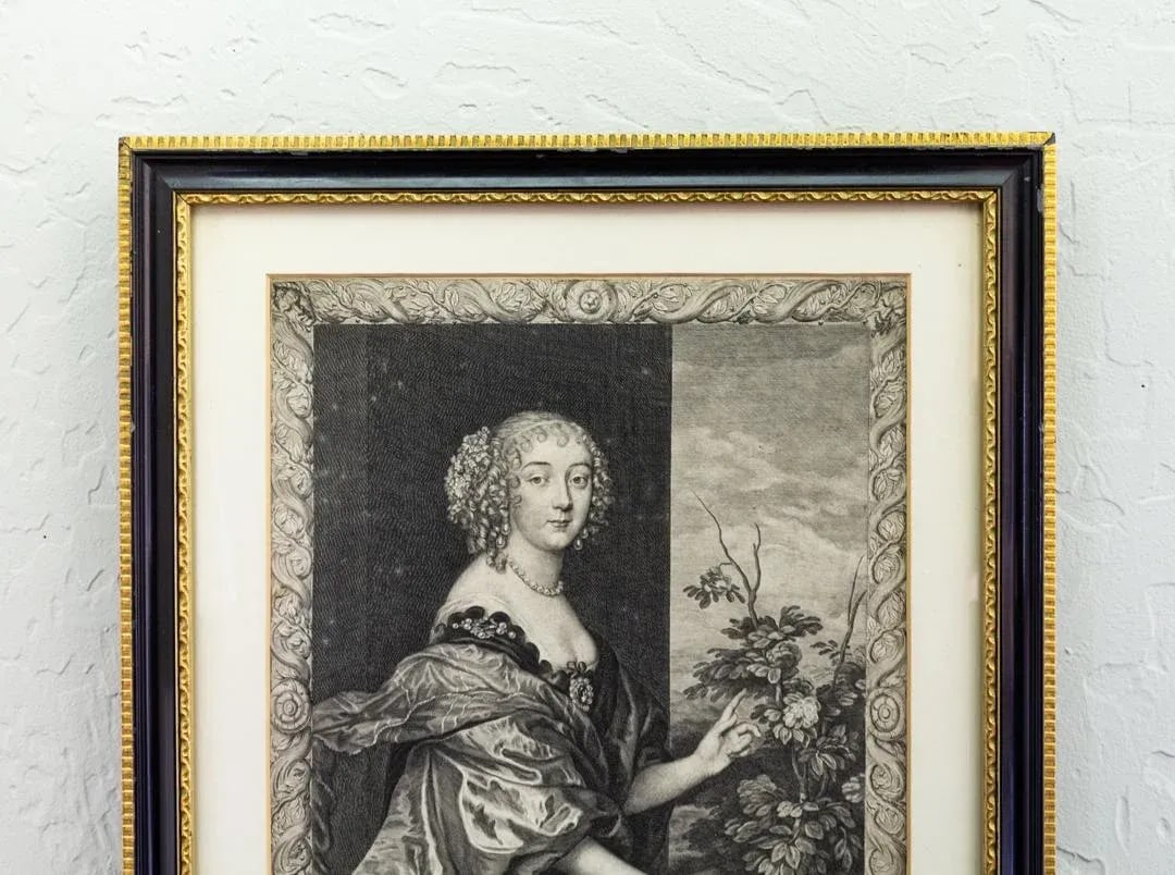 17th Century Pierre Lombart Framed Countesses Portrait Engravings Set of 4 - 7
