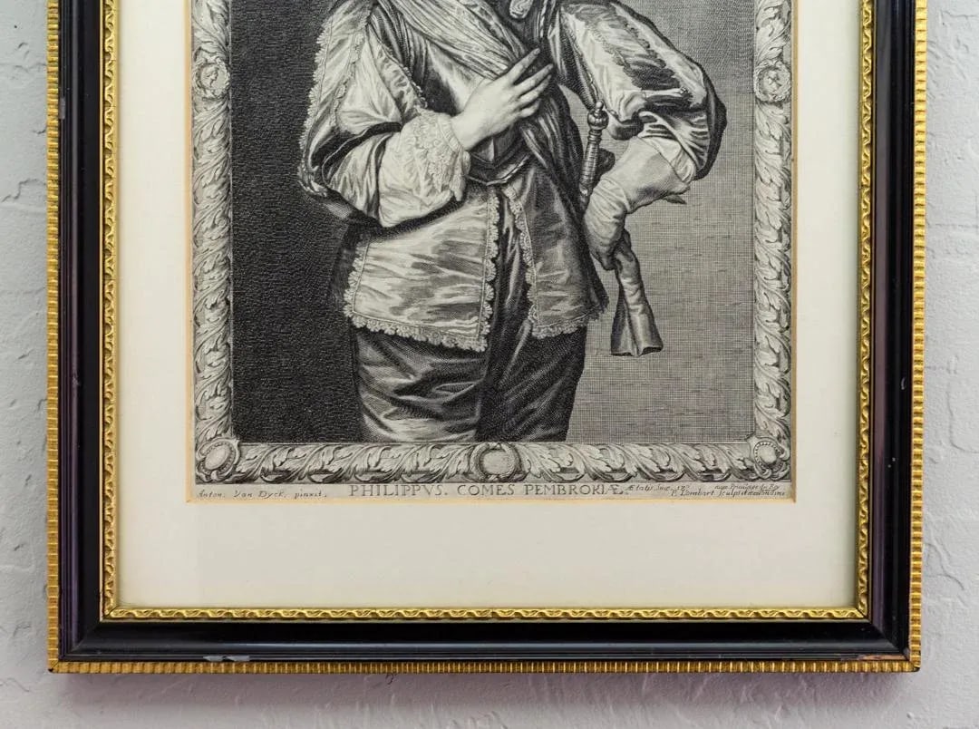 17th Century Pierre Lombart Framed Countesses Portrait Engravings Set of 4 - 9