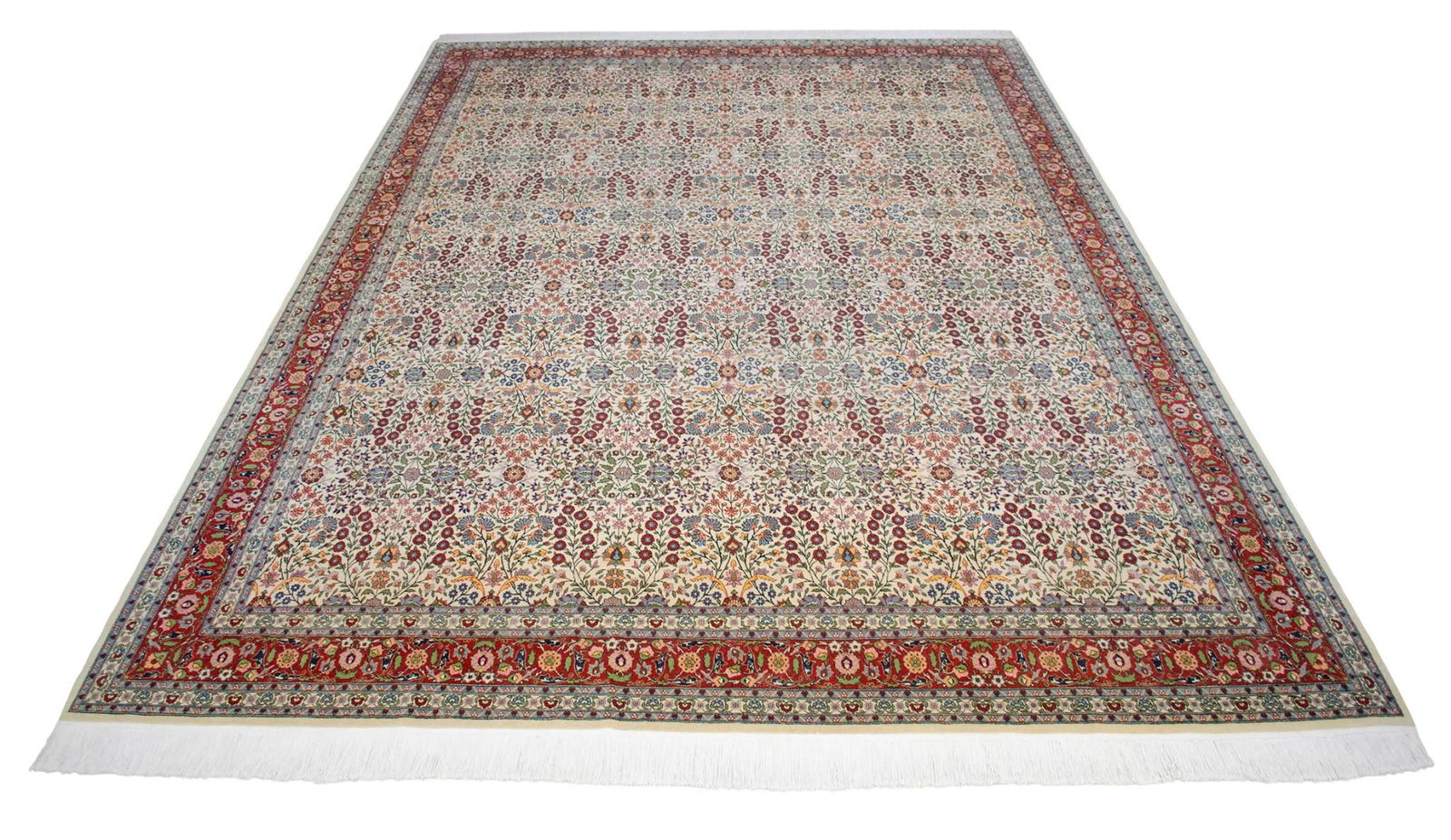 1970s Collectible Vintage Turkish Hereke Rug Hand Knotted Area Oversize Rug Large Living Room Rug - - 4