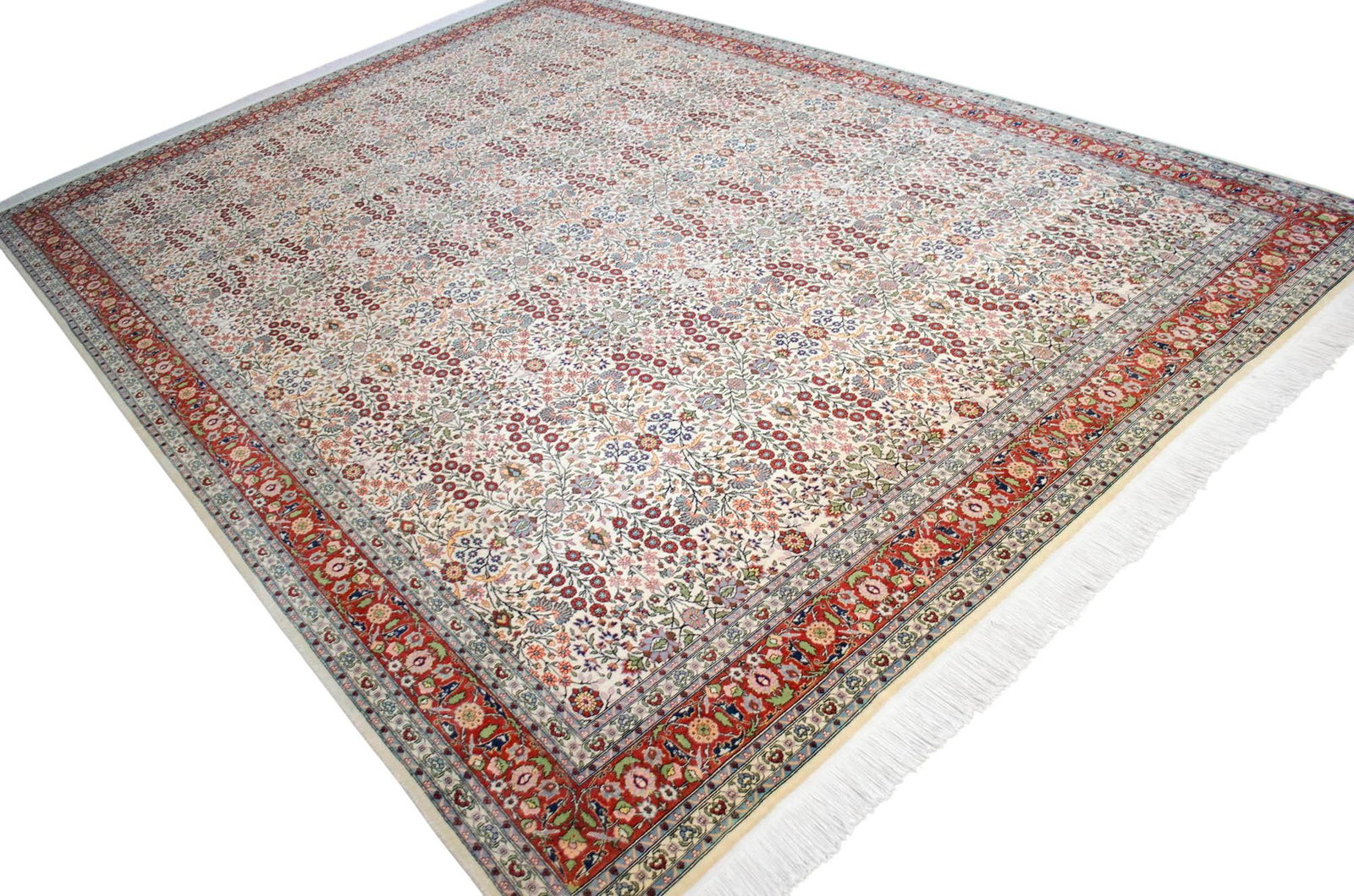 1970s Collectible Vintage Turkish Hereke Rug Hand Knotted Area Oversize Rug Large Living Room Rug - - 5